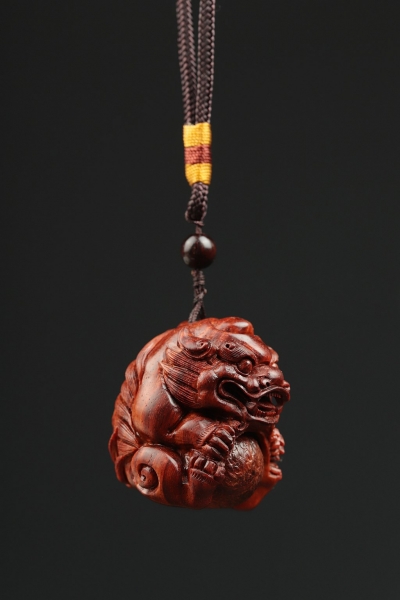 比丘紫檀手把件吊饰