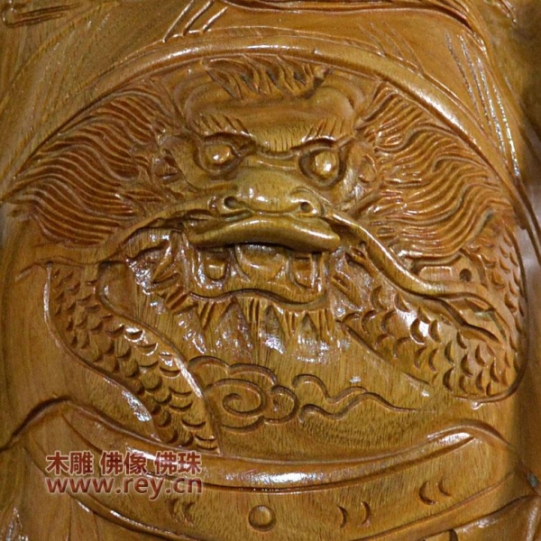 68公分绿檀木财神供奉站像雕像