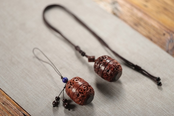 香盒吊坠紫檀木装饰品