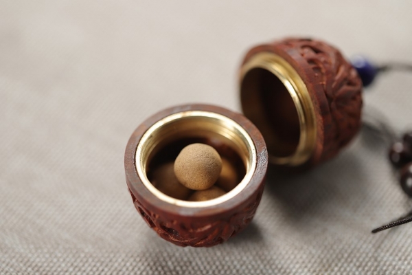 香盒吊坠紫檀木装饰品