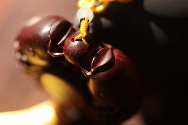 紫檀木双鱼挂饰