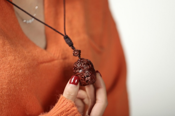 香盒吊坠紫檀木装饰品